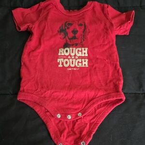 Carhartt Red Graphic Baby Onesie